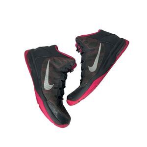 Nike  Grey  and Pink High-Top Basketball Sneakers Shoes Air without a doubt